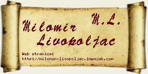 Milomir Livopoljac vizit kartica